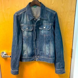 UNITED  COLORS OF BENETTON Sz L Jean Jacket Vintage Y2K